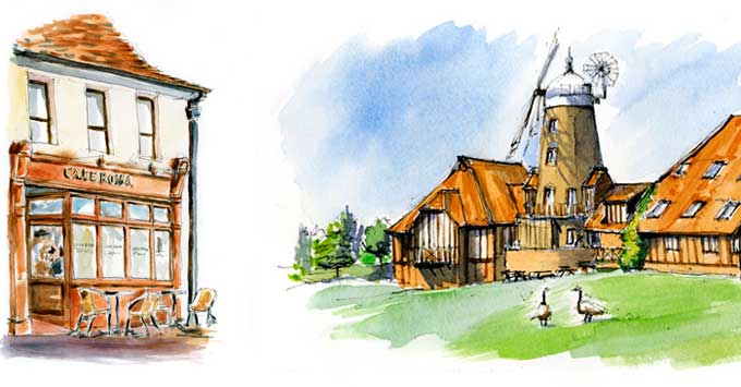  portfolio image of building illustrations